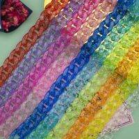 10pcs 17 X23mm 21 X30mm Glitter Transparent Acrylic Chain Bead Connector Link Chain for DIY Jewelry Making Components Bag Strap