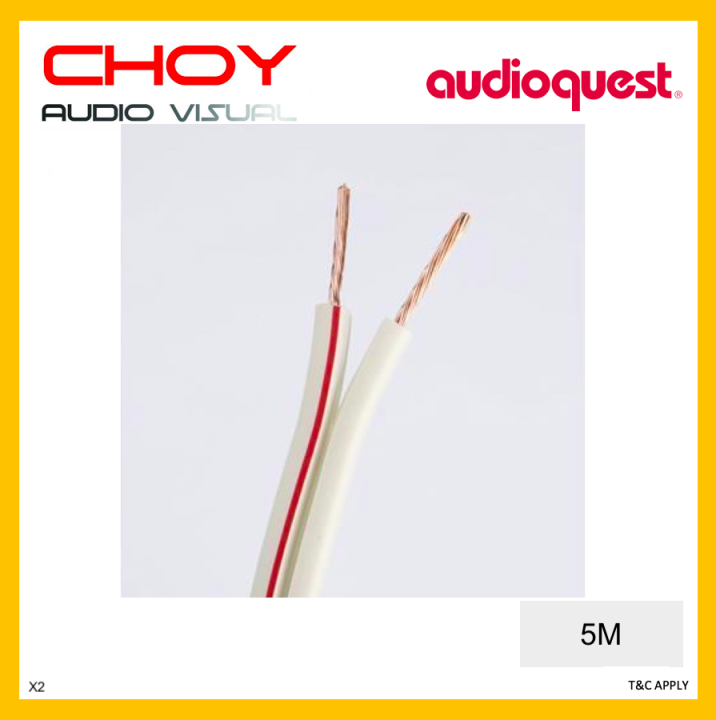 AUDIOQUEST X2 (14 AWG) BULK SPEAKER CABLE (White) 5m Lazada