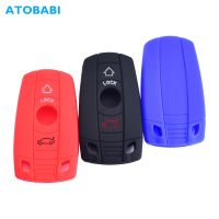 dfgvedvg Silicone Car Key Case 3 Button Smart Keyless Entry Remote Control Fobs Protector Cover Skin For BMW 1 2 4 5 6 Series E90 E92 E93