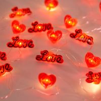 【LZ】▫♝◐  2m 20led amor coração luzes da corda dia dos namorados decoração romântica luzes de fadas guirlanda para casamento casa decoração presente dos namorados