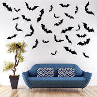 [Gorgeous] Hot Sale 12pcs Halloween Decoration 3D Black PVC BAT Halloween PARTY Decor props Sticker