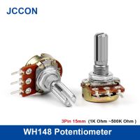 5Pcs WH148 B1K B2K B5K B10K B20K B50K B100K B500K 3Pin 15mm Shaft Amplifier Potentiometer 1K 2K 5K 10K 50K 100K 500K