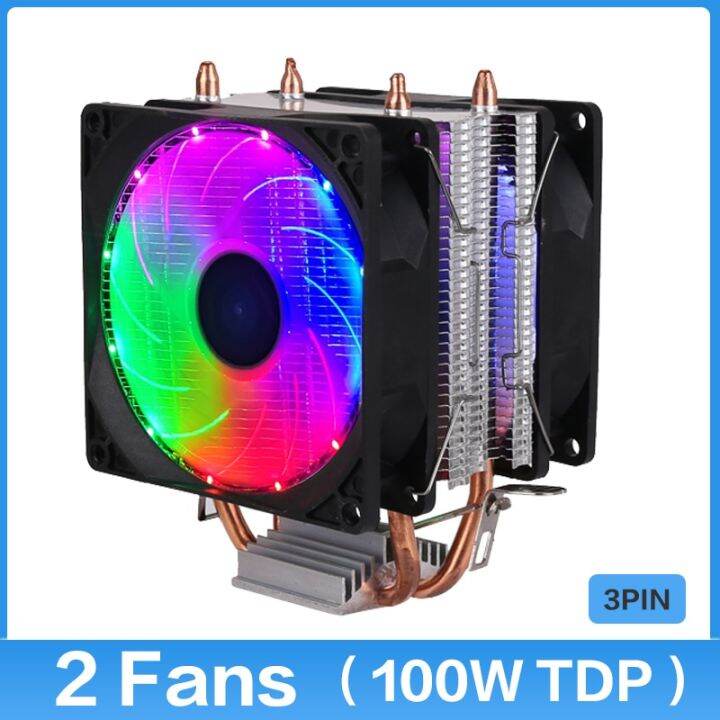 Tubos De Calor พัดลมระบายความร้อน Cpu Pwm 4 Pinos Pc Silencioso 90Mm ...