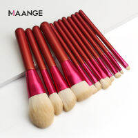 12Pcs Soft Synthetic Fibers Hair Make Up Brushes Lip Eyelash Powder Blending Large Brush Essential Set Tool