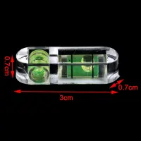 2Pcs mini T-type bubble spirit level acrylic measuring level adjustment