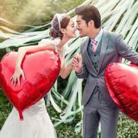 ☍ 1pc 24/32 inch Large Heart Shape aluminum foil Balloons Wedding Birthday Party Decoration Baby Shower Gift Toys Marriage Balloon