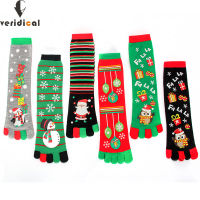 Veridical 5 PairsLot Men unny Cartoon Printed Toe Socks Cotton Five Fingers Socks Fashions Soft Socks Christmas Socks