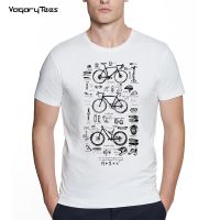 Funny Bike Maths Design T-Shirt Summer Men Short Sleeve Bicycles Sport White Casual Tops Bike Lover Hip Hop Streetwear Tees