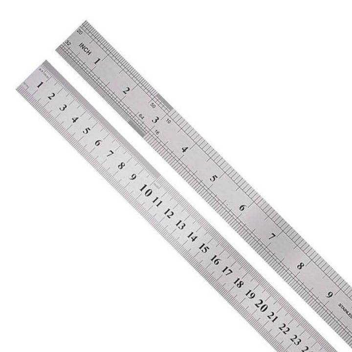 Enday Metal Ruler 12 Inch Stainless Steel Straight Edge Ruler, Pack of 1