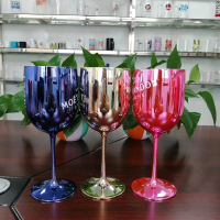 MOET Wine Glasses Matte Metal Wineglass Charms Champagne Whiskey Drinking Goblet Bar Wine Glass