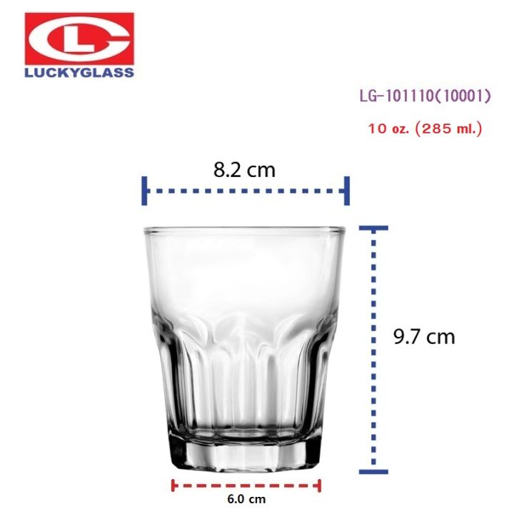 แก้วน้ำ-lucky-รุ่น-lg-101110-10001-euro-tumbler-10-oz-6-ใบ-ประกันแตก-แก้วใส-ถ้วยแก้ว-แก้วใส่น้ำ-แก้วสวยๆ-lucky