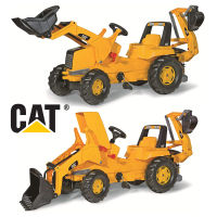 นำเข้า?? รถแทรกเตอร์ ตักดิน 2 หัว เล่นได้ 2 คน CAT Construction Pedal Tractor: Backhoe Loader สินค้าลิขสิทธิ์แท้ นำเข้าจาก USA ราคา 14,900 บาท
