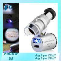 PO6222525อินเทรนด์กระเป๋าเครื่องประดับ Loupe ไฟ LED มือถือ60x แว่นขยายขนาดเล็ก