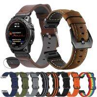 22 26mm szybki pasek do zegarka dla Garmin Fenix 7 7x6 6 6x Pro 5x5 Plus 3 godziny 955 935 945 skórzany bransoleta od zegarka