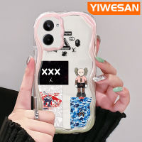 YIWESAN เคสสำหรับ Realme 10เคสแนวโน้มแฟชั่นลายกราฟฟิตีแนวสตรีทแบบหุ่นยนต์สุดเท่ขอบโค้งเคสใสฝาครอบป้องกันเคสมือถือเนื้อครีมใส