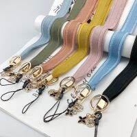 （ใหม่）สายคล้องคอเสน่ห์สีบริสุทธิ์ Lanyards สำหรับคีย์ ID Card ยิมสายรัดโทรศัพท์มือถือแขวนเชือกกล้องที่ใส่ USB สายรัดโทรศัพท์มือถือ