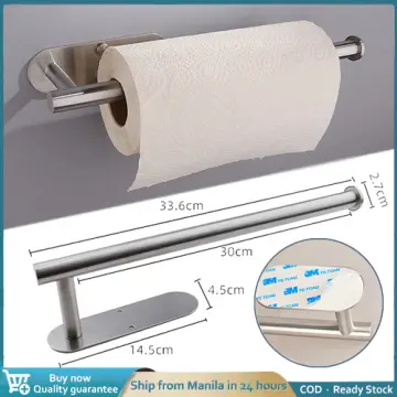 30cm large Self Adhesive Wall Mounted Stainless Steel Toilet Paper