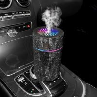 Hot Car Diffuser สำหรับน้ำมันหอมระเหยแบบพกพา Humidifiers สำหรับ Travel Lighted รถ Essential Oil Diffuser USB Humidifier