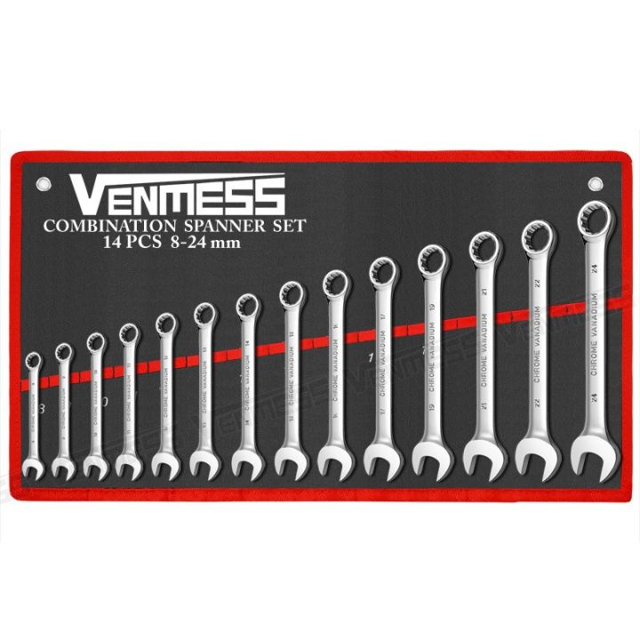 Tekiro Kunci Ring Pas Set 14 Pcscombination Wrench 14 Pcs 8mm 24mm