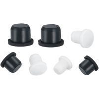 Black Rubber Hole Caps 2.7-10.mm High Temperature Resistance T Type Silicone Seal Hole Plugs Dust-proof Clamps