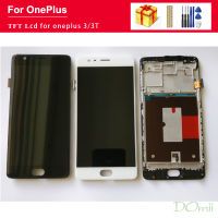 TFT (ไม่มีลายนิ้วมือ) 5.5 "สำหรับ Oneplus 3T 1 + 3T A3000 A3003จอแสดงผล LCD หน้าจอสัมผัส Digitizer ประกอบกับกรอบ