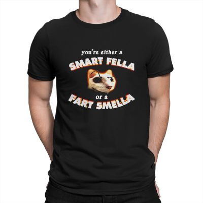 MenS T-Shirt YouRe A Smart Fella Or A Fart Smella Novelty Cotton Tees Short Sleeve Animal T Shirt Crewneck Tops Printed