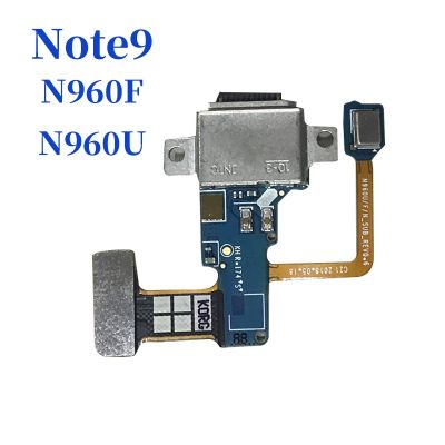 พอร์ตชาร์จสําหรับ Samsung Galaxy Note 9 Note9 N960 / N960F USB Charger Dock Connector ชิ้นส่วนสายเคเบิลยืดหยุ่นพร้อมไมโครโฟน
