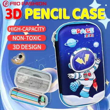 Large Pencil Case for Girls Boys, Cute Grid Pencil Pouch Big