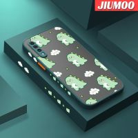 JIUMOO เคส A30s ปลอกสำหรับ Samsung กาแล็คซี่,เคสโทรศัพท์ลายการ์ตูน A50s A50ลายการ์ตูนไดโนเสาร์ตัวน้อยกันกระแทกผิวด้านแข็งขอบสี่เหลี่ยมเคสป้องกันเลนส์กล้องคลุมทั้งหมดปลอกซิลิโคนนิ่ม