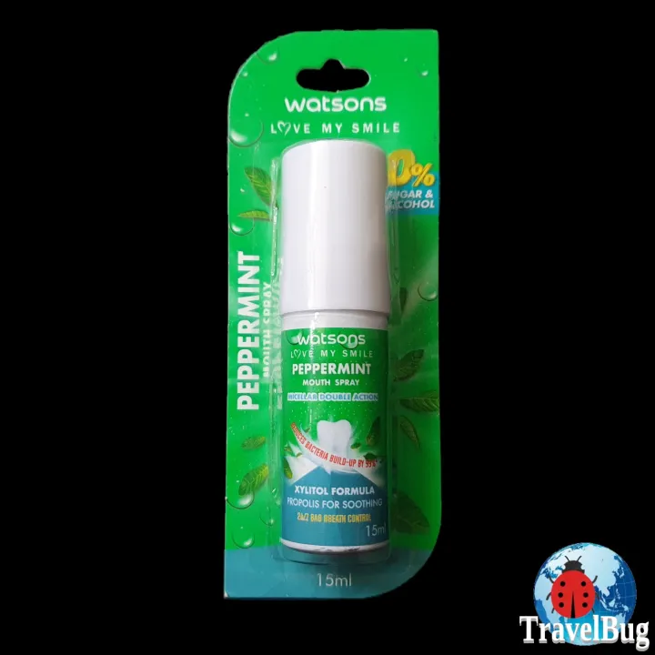 Watsons Peppermint Mouth Spray for fresh breath from Thailand Lazada PH