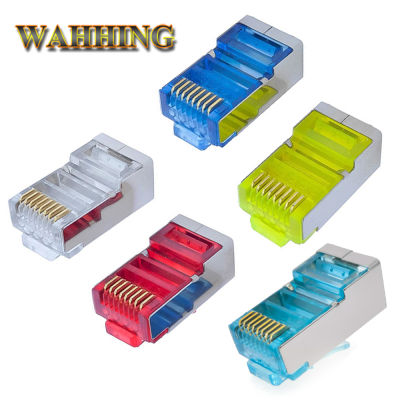 RJ45 Connector Cat6 RJ45 Shielded Plugs Network Cat 6 Connector Terminals Ethernet Cable Plug Colorful HY1527