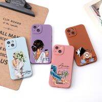 QIQI เคสโทรศัพท์ iPhone 14,เคสมือถือ iPhone 12 11ปลอกซิลิโคนหรูดีไซน์7 8 Plus X XS XR Lady