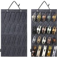 【CW】 Wall Hanging Felt Hair Claw Crabs Storage for Large Hairgrip Clip Organizer Accessories Display Holder