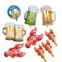 【DT】hot！ Grilled Shrimp Balloons Large Beer Foil BBQ Oktoberfest Decorations Cartoon Crayfish