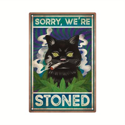 Sorry Were Stoned Metal Tin Sign Vintage Plaque Decor Wall Art Wall Decor Room Decor Home Decor Restaurant Decor