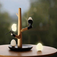 Magpie Bird USB Charger Night Light Inligent Vition Induction LED Desk Lamp Small Eggs LED Light Home Decor Lamp Gifts