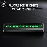 ❣✧☢ New Car Temporary Parking Card Phone Number Ultra-thin Drawer Hideable Luminous Telephone Number Plate Auto Interior Accessories