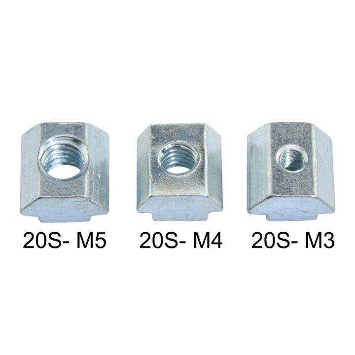 50pcs Sliding T Slot Nuts 20S Half Round Roll in T Nut for 2020 Series