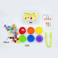 Montessori Educational Toys Counting Bear Sorting Match Game Rainbow Matching Game Sort Sensory Pre School Educational Toys