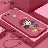 For เคสโทรศัพท์ Redmi 6 เสื้อโค้ทสาว Softshell ขอบตรง