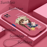 เคสโทรศัพท์ samsung A22 5G ซิลิโคนอ่อนนุ่มปกหมวกออกแบบปกสำหรับสาว