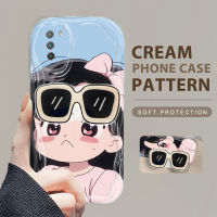 เคสโทรศัพท์สำหรับ Xiaomi Poco F3 Poco F4 Poco M3 Poco M3 Pro Poco M3 Pro 5G (แถมตัวยึดฟรี) เคสโทรศัพท์นิ่มแฟชั่นลายการ์ตูนเครยอนชินจังเคสเนื้อครีมลายสุนัขเด็กผู้หญิงขอบหยักเคสโทรศัพท์เคสซิลิโคนแบบนิ่ม