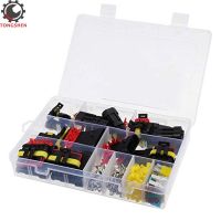 ◘ 1 2 3 4 5 6 Pin Car Motorcycle Waterproof Electrical Wire Connector Terminal Assortment Box Kit with Blade Fuses