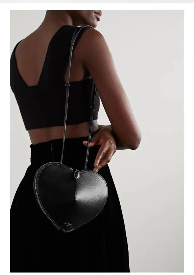 Niche Designer Same Love Heart Trend Crossbody Women's Bag Splicing Armpit  Leather Bags