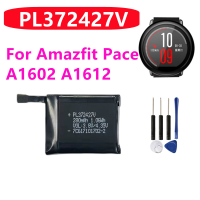 PL372427V ไอออนโพลิเมอร์แบบชาร์จไฟได้สำหรับ Amazfit PACE A1602 A1612 372427เครื่องมือฟรี