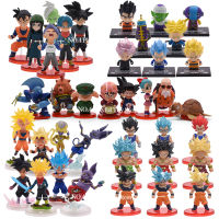 4Pcs6Pcs8Pcs อะนิเมะ s ตัวเลข Q รุ่น Son Goku Son Goten Son Gohan Vegeta Chichi PVC Action รุ่นของเล่นของขวัญ