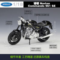 Welly 1:18 Mini Moto Series Norton Commando 961 SE Motogp Motorcycle Model Souvenir Toy Collectible Diecast