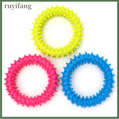 ruyifang ของเล่นยางกัดสำหรับสุนัขของเล่นสำหรับสัตว์เลี้ยงที่น่าสนใจมีสีแบบสุ่ม
