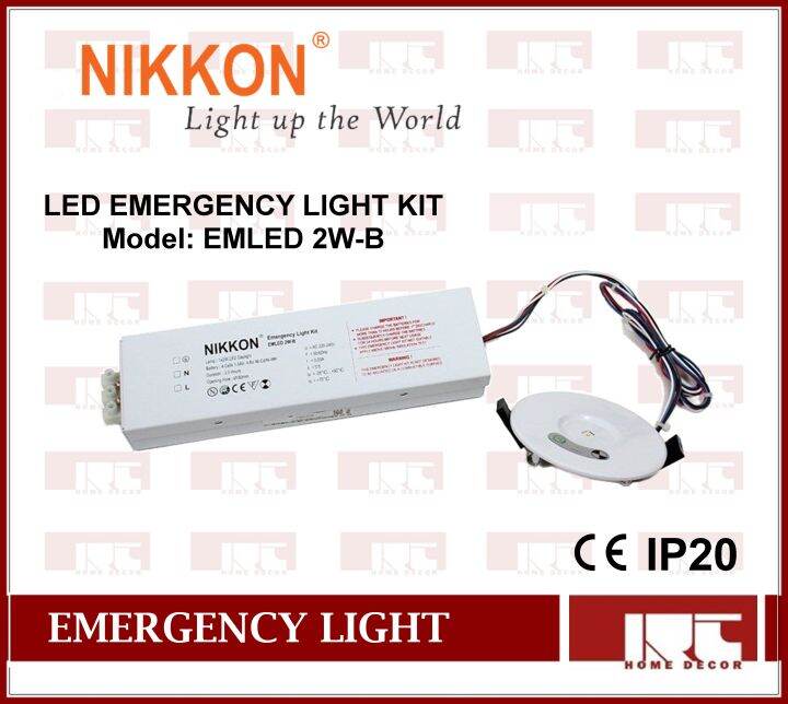 NIKKON LED EMERGENCY LIGHT KIT EMLED 2WB / EMERGENCY LIGHT Lazada