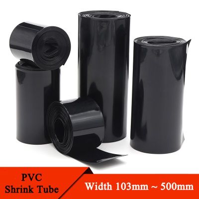 1 Meter Black18650 Lipo Battery PVC Heat Shrink Tube Pack 103mm ~ 500mm Width Insulated Film Wrap lithium Case Cable Sleeve Blue